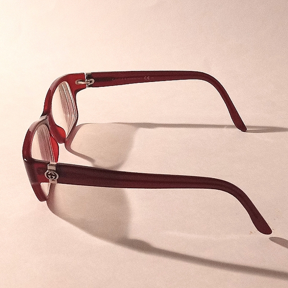 Vintage Gucci GG 3573 E67 Unisex Rectangle Red Wine Tone Eyeglasses Frame - Picture 7 of 10